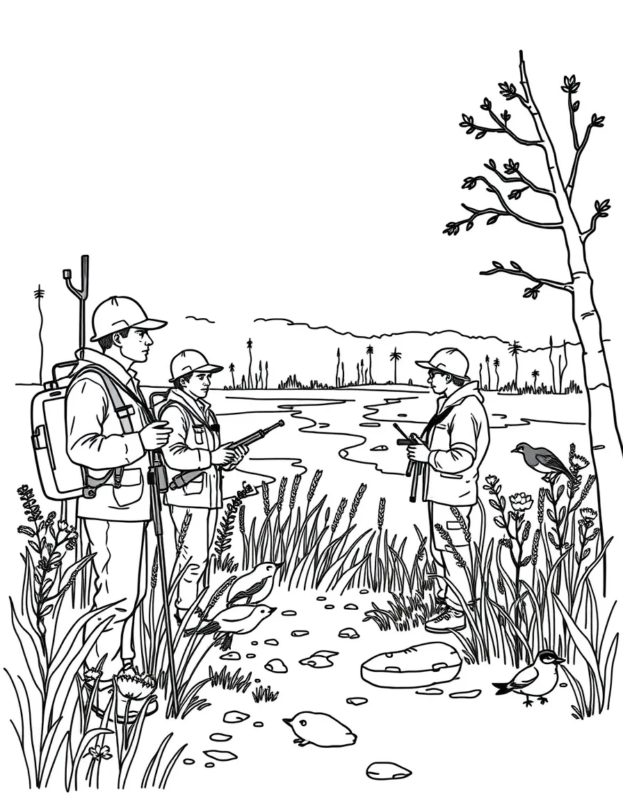 (Maryland) Patuxent Research Refuge with scientists and wildlife