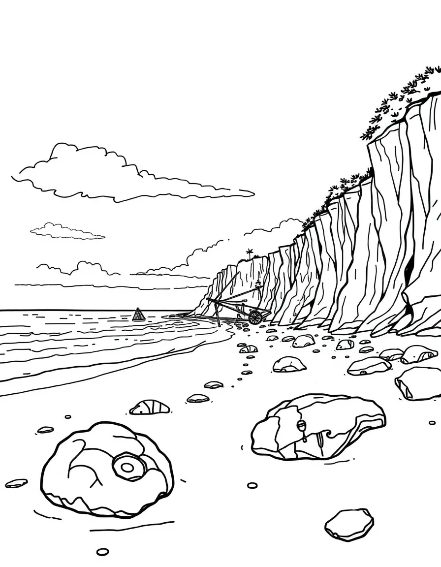(Maryland) Calvert Cliffs State Park beach with fossil hunting
