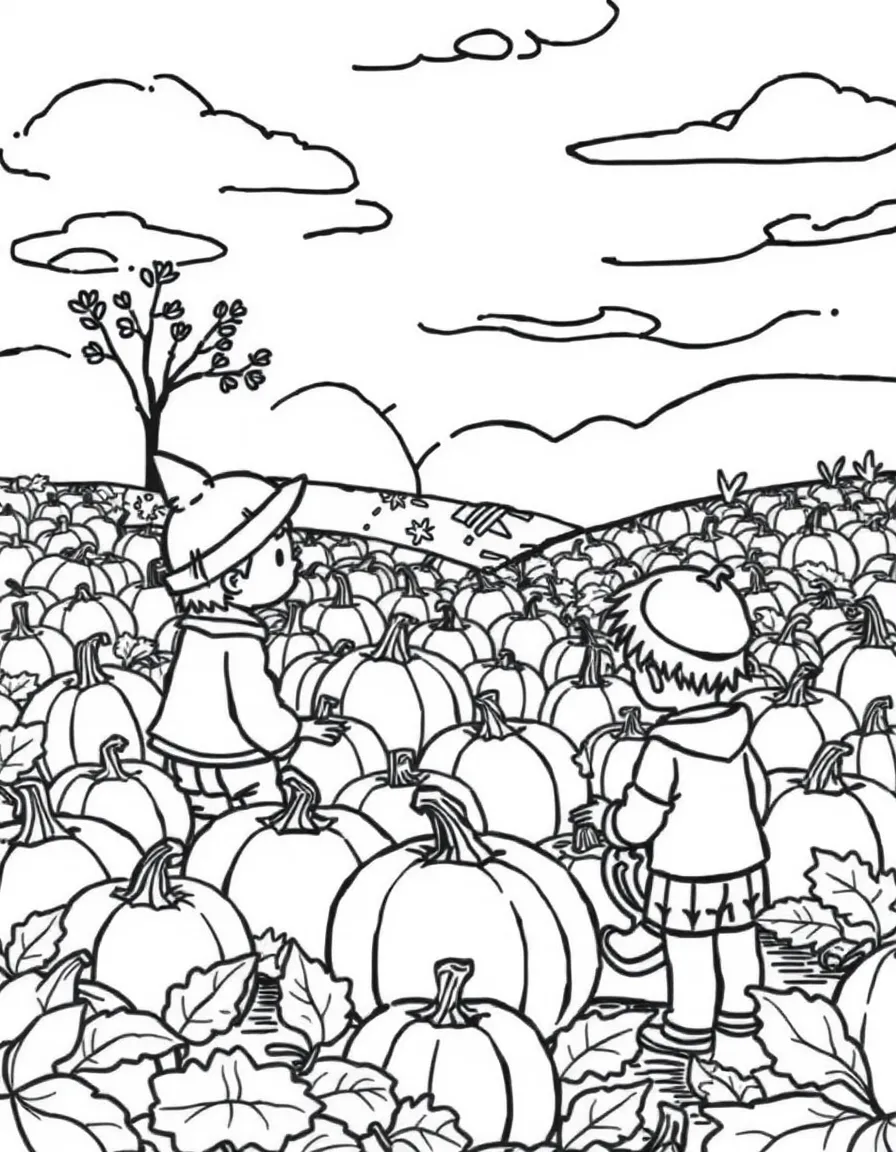 (Maryland) Maryland pumpkin patch in autumn with children