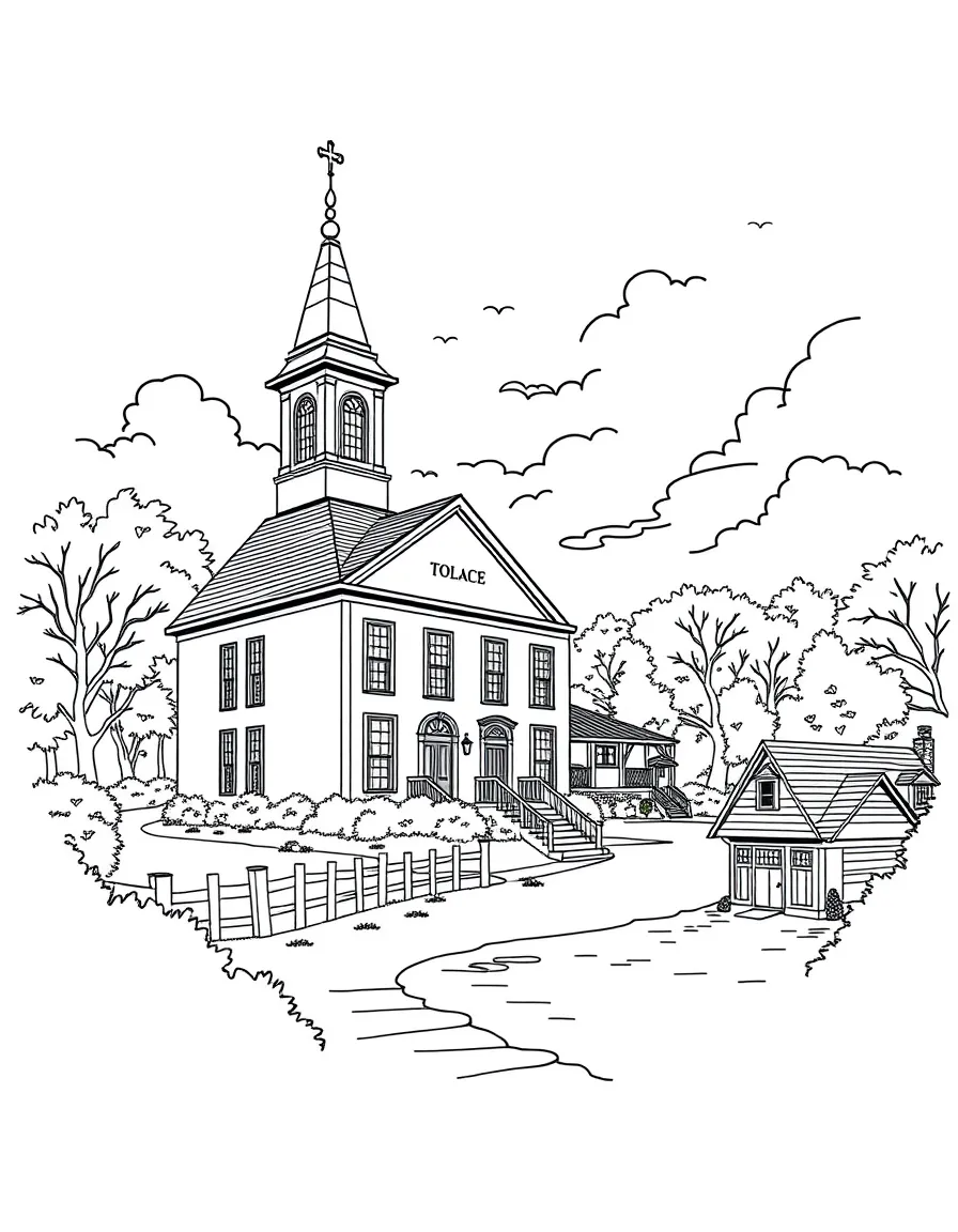 (Maryland) Historic Port Tobacco courthouse and village