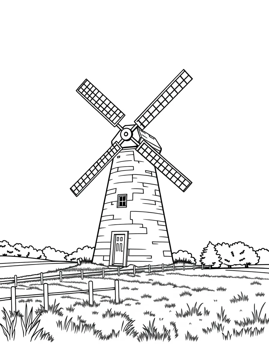 (Maryland) Maryland Eastern Shore windmill in farm setting