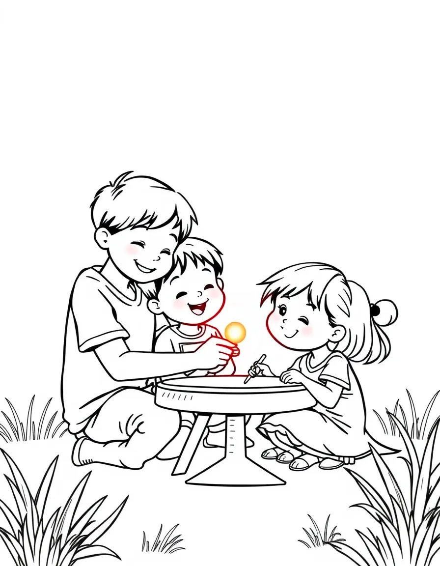 (family) Children playing red light green light