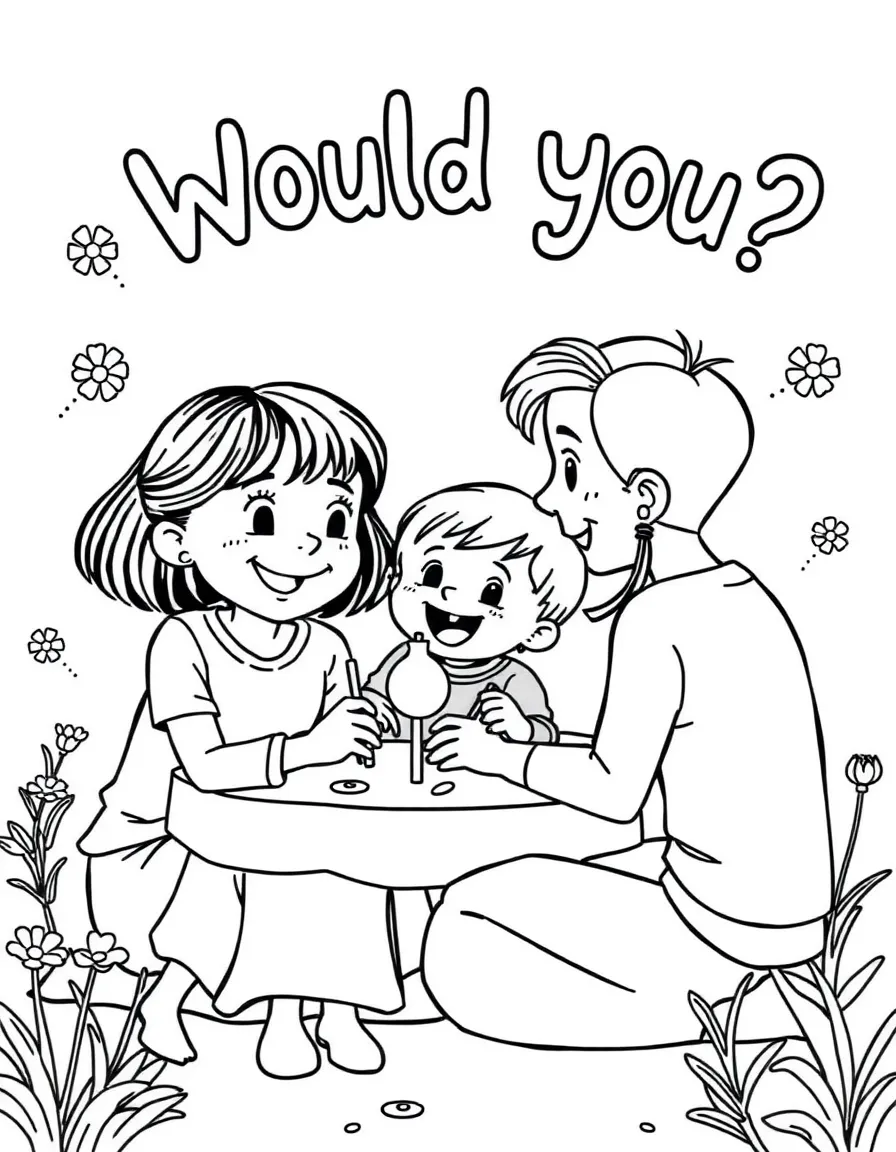 (family) Family playing would you rather