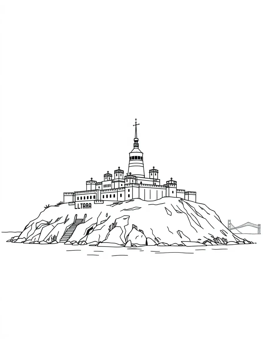 (California) Alcatraz Island prison in San Francisco Bay
