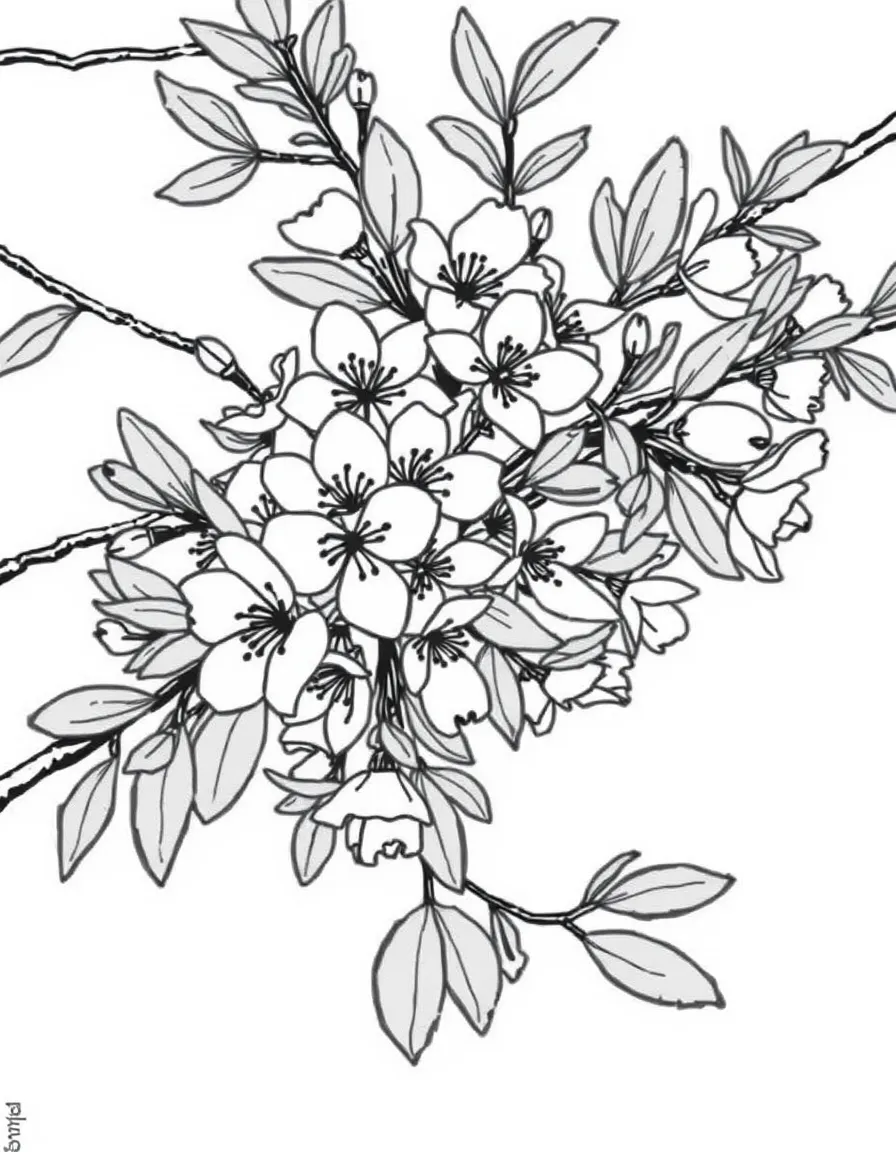 (California) California almond blossoms on tree branches