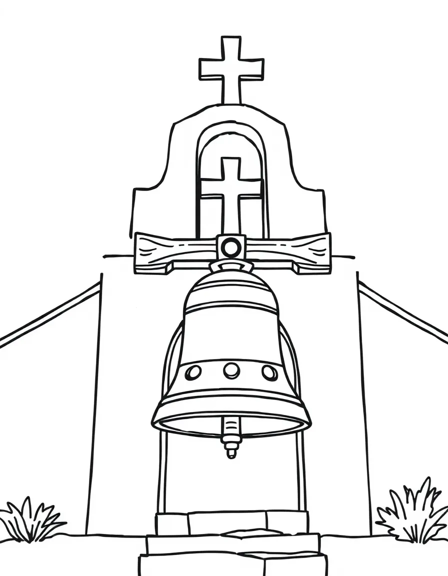 (California) California missions bell and cross