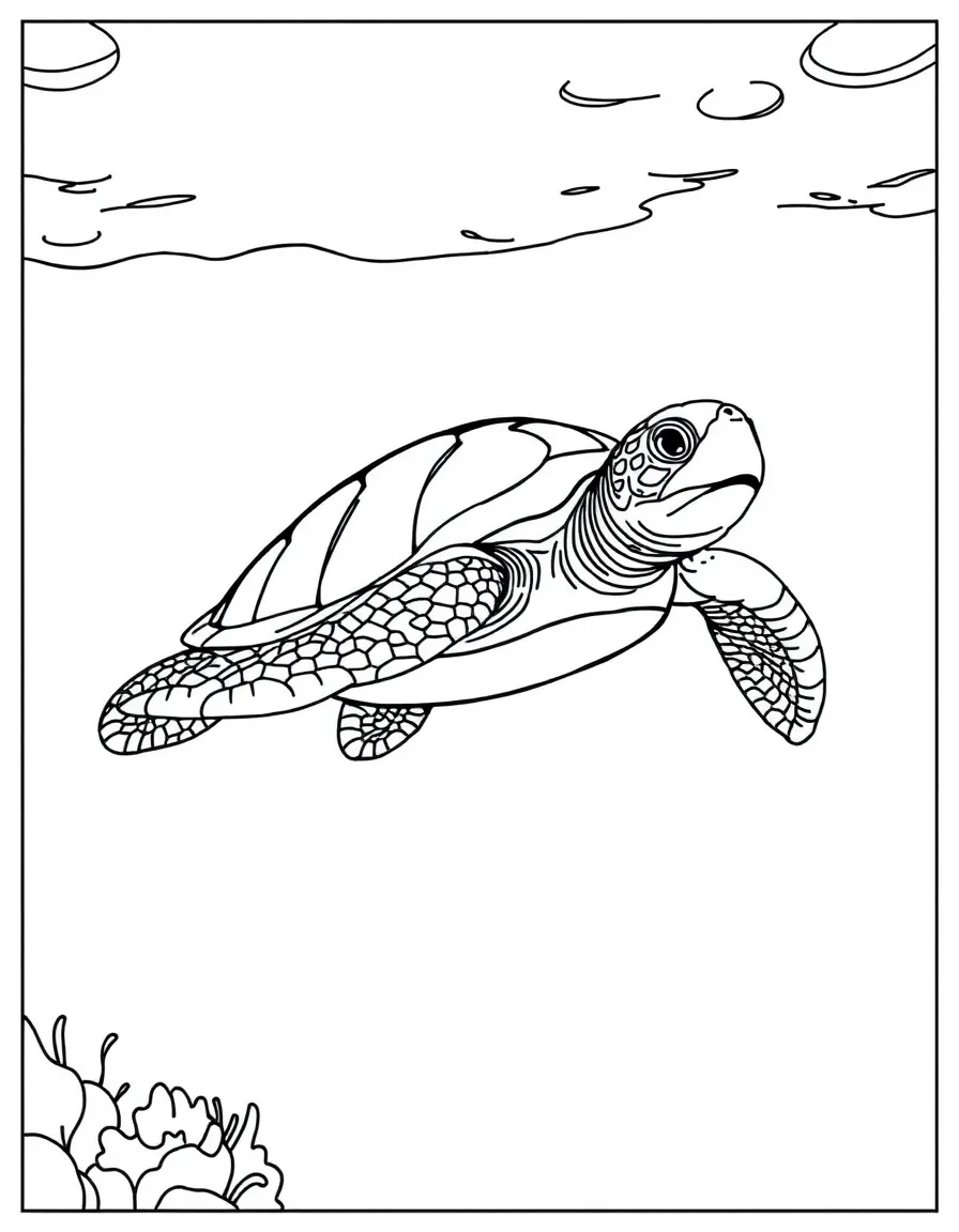 (California) California sea turtle swimming underwater