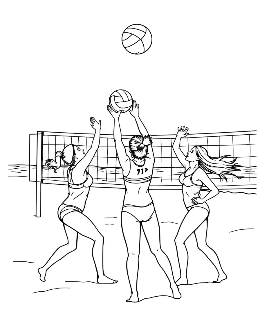 (California) California beach volleyball players