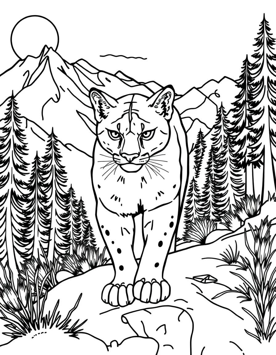 (California) California mountain lion in wilderness