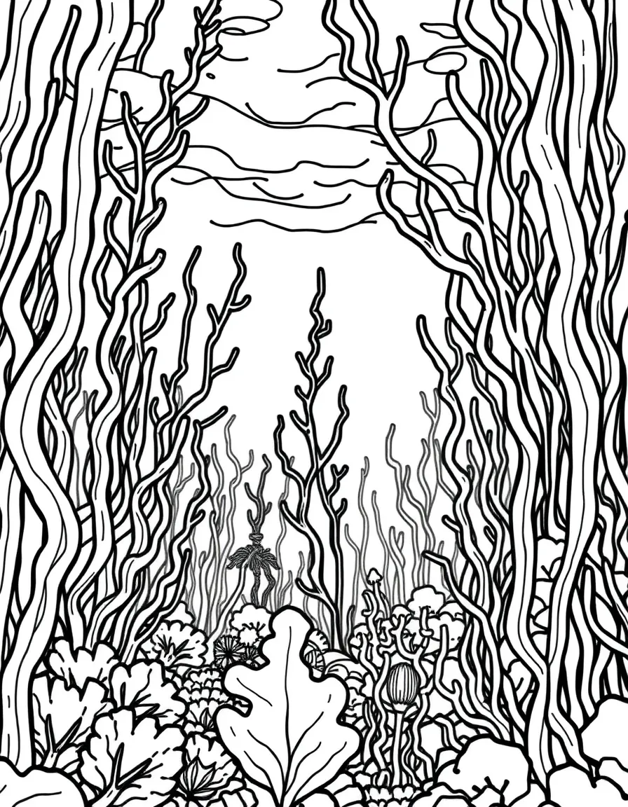(California) California kelp forest underwater scene