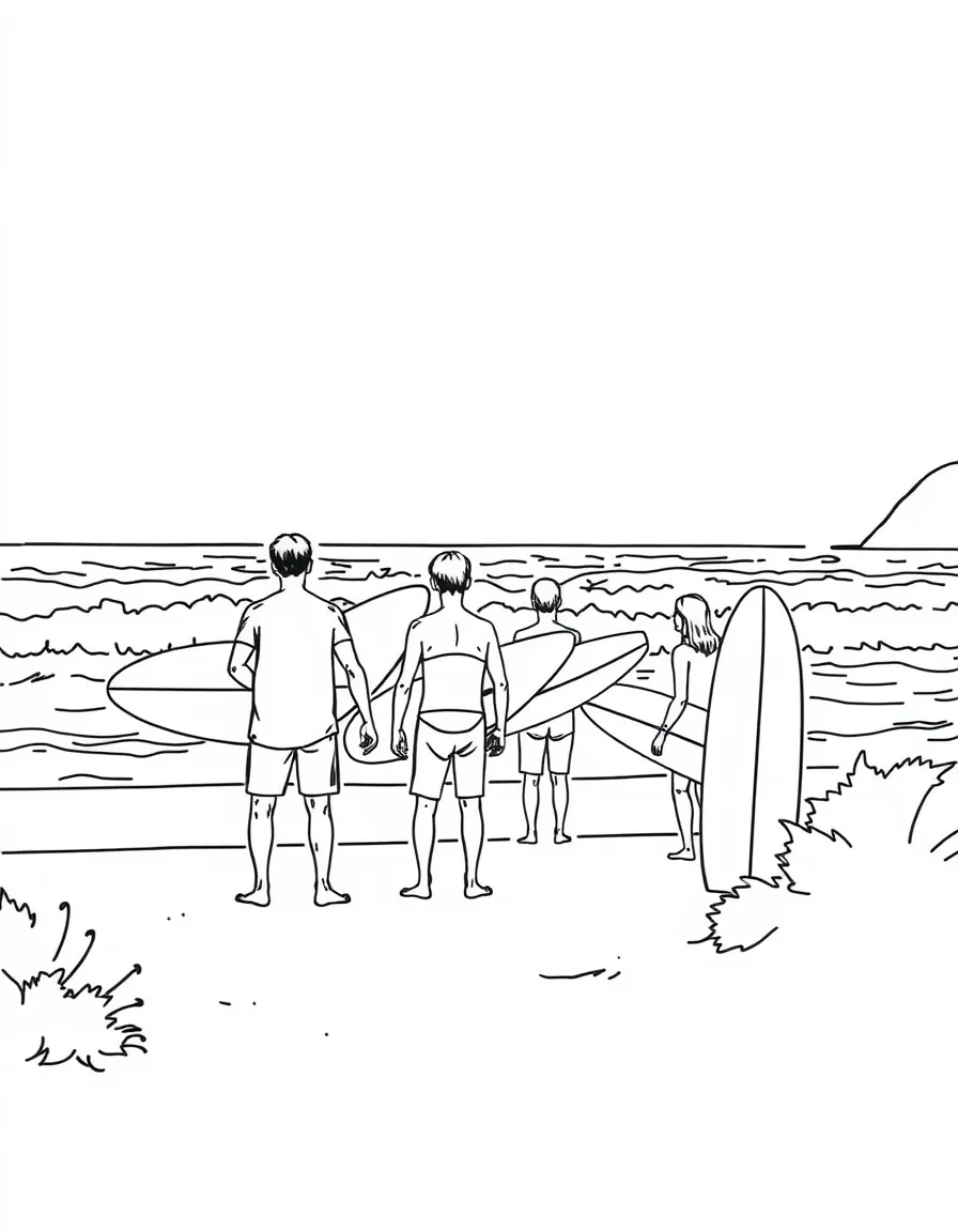 (California) California surfers waiting for waves