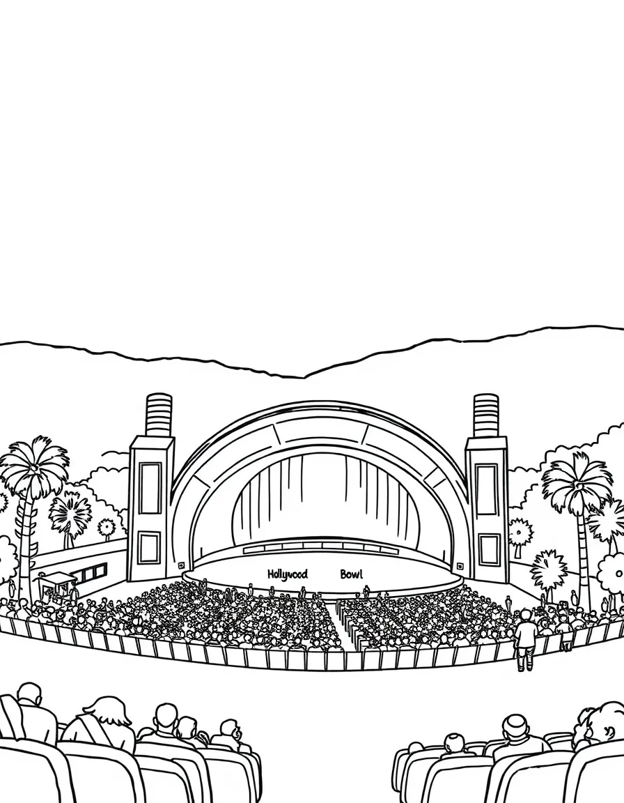 (California) Los Angeles Hollywood Bowl amphitheater