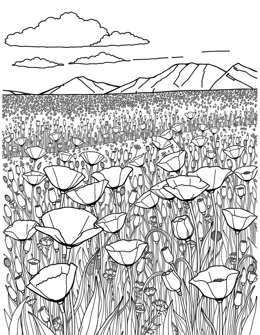 (California) California poppy field in springtime