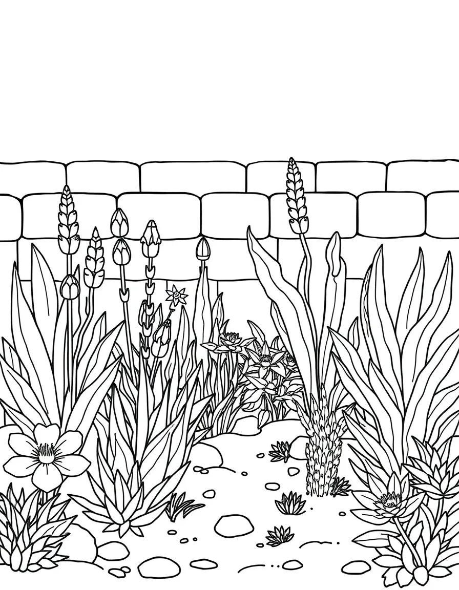 (Mexico) A simple Mexican garden with native plants