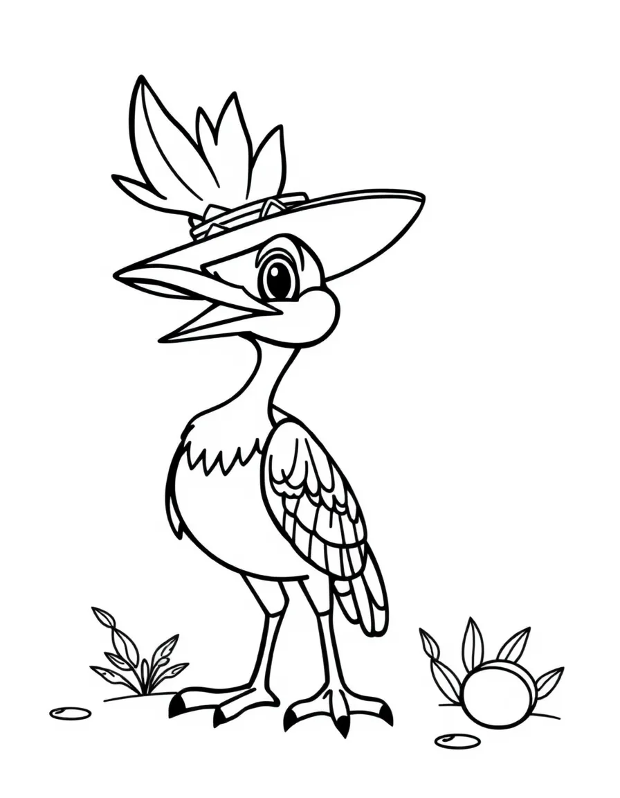(Mexico) A cute cartoon Mexican roadrunner bird