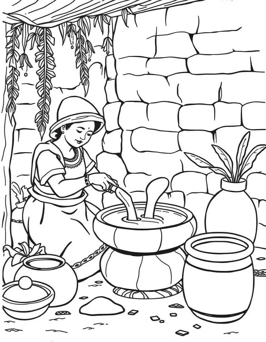 (Mexico) A traditional Mexican soap making scene