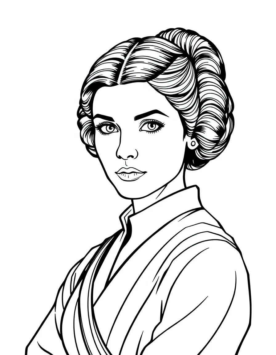(Star Wars) Princess Leia with her classic hair buns