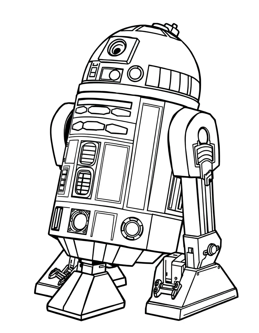 (Star Wars) R2-D2 with blinking lights and detailed panels