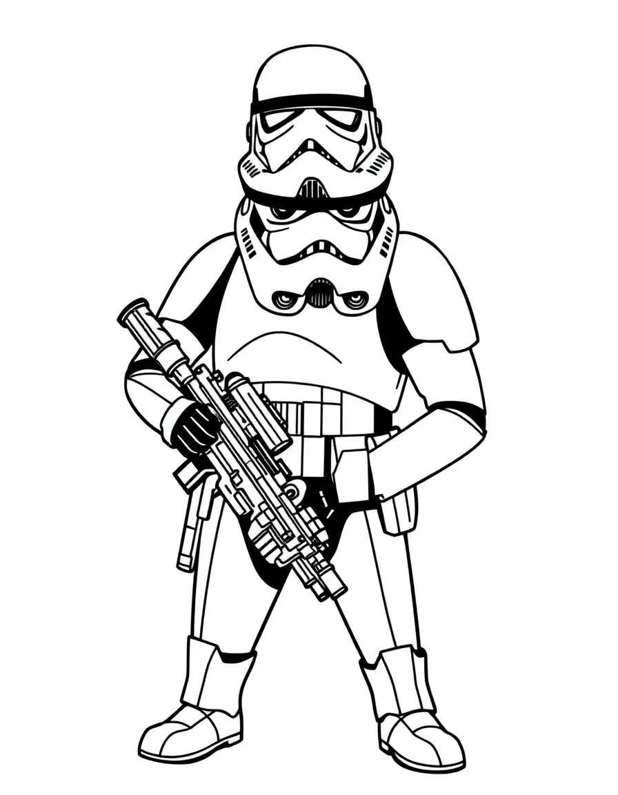 (Star Wars) Stormtrooper standing ready with blaster