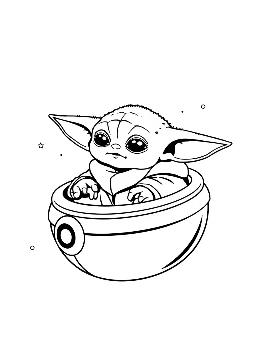 (Star Wars) Baby Yoda (Grogu) in his floating pod