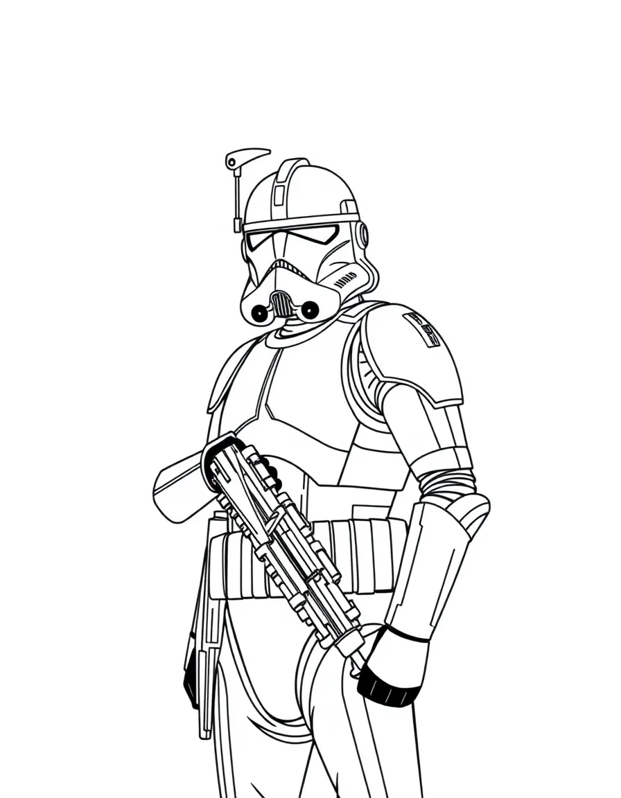 (Star Wars) A clone trooper with battle armor