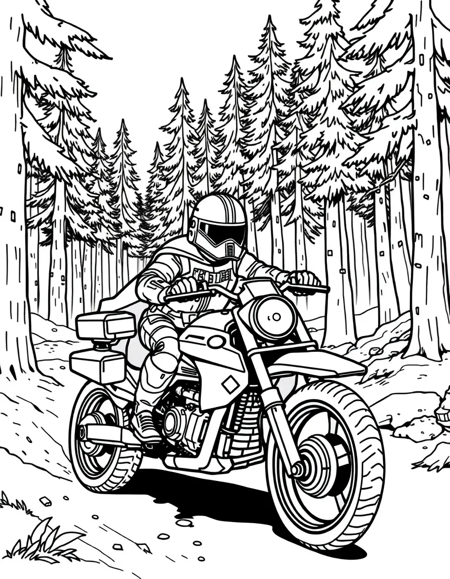 (Star Wars) A speeder bike chase through the forest