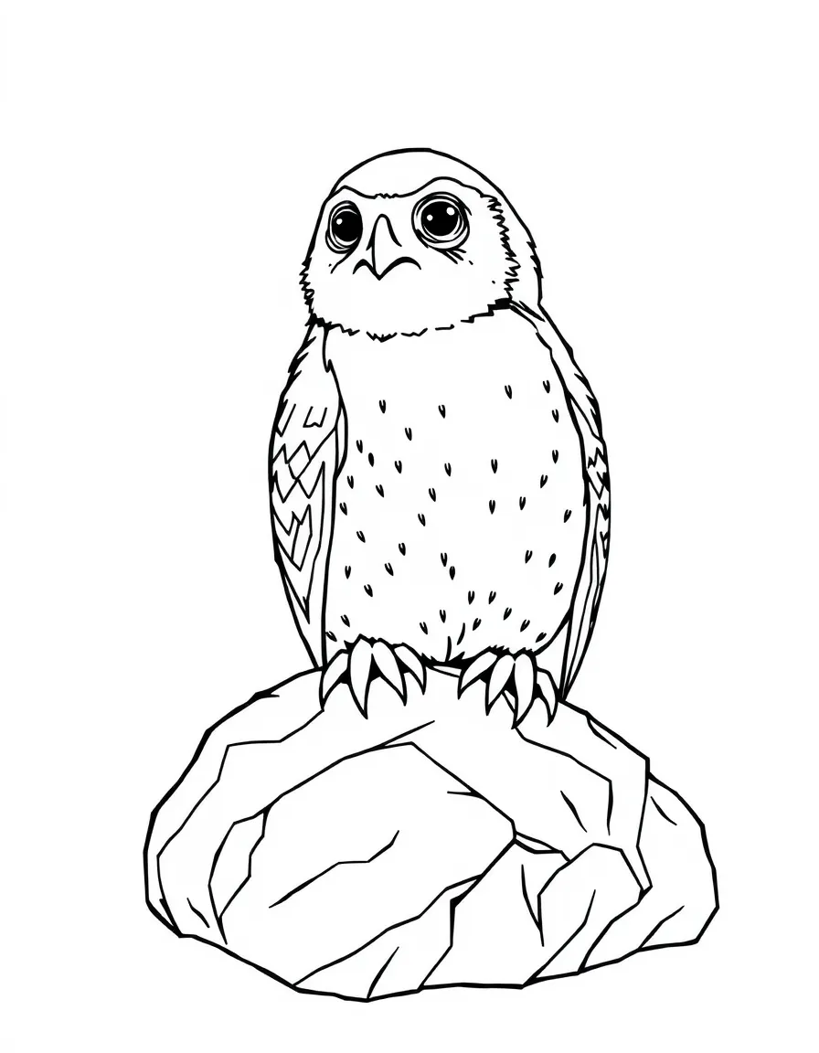 (Star Wars) A porg sitting on a rock