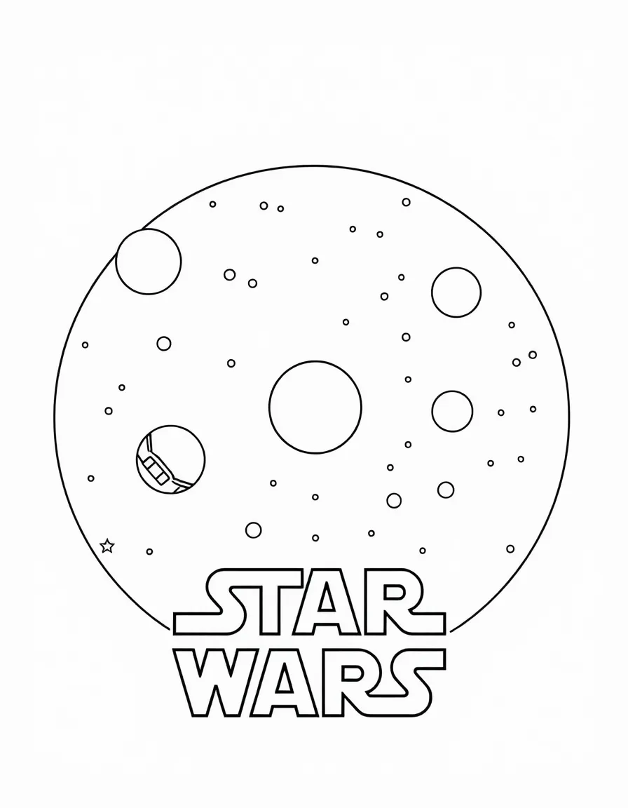(Star Wars) A simple map of the galaxy with planets