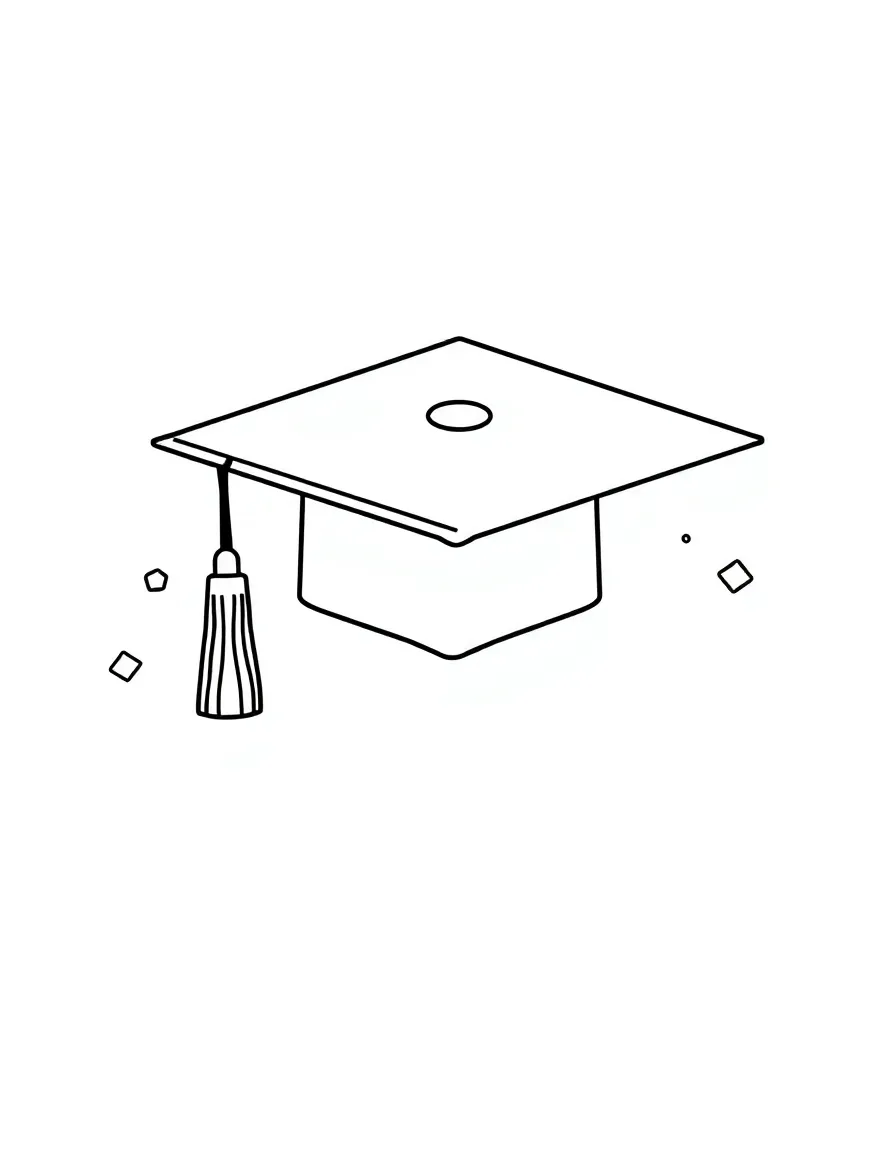 A graduation card to color and give