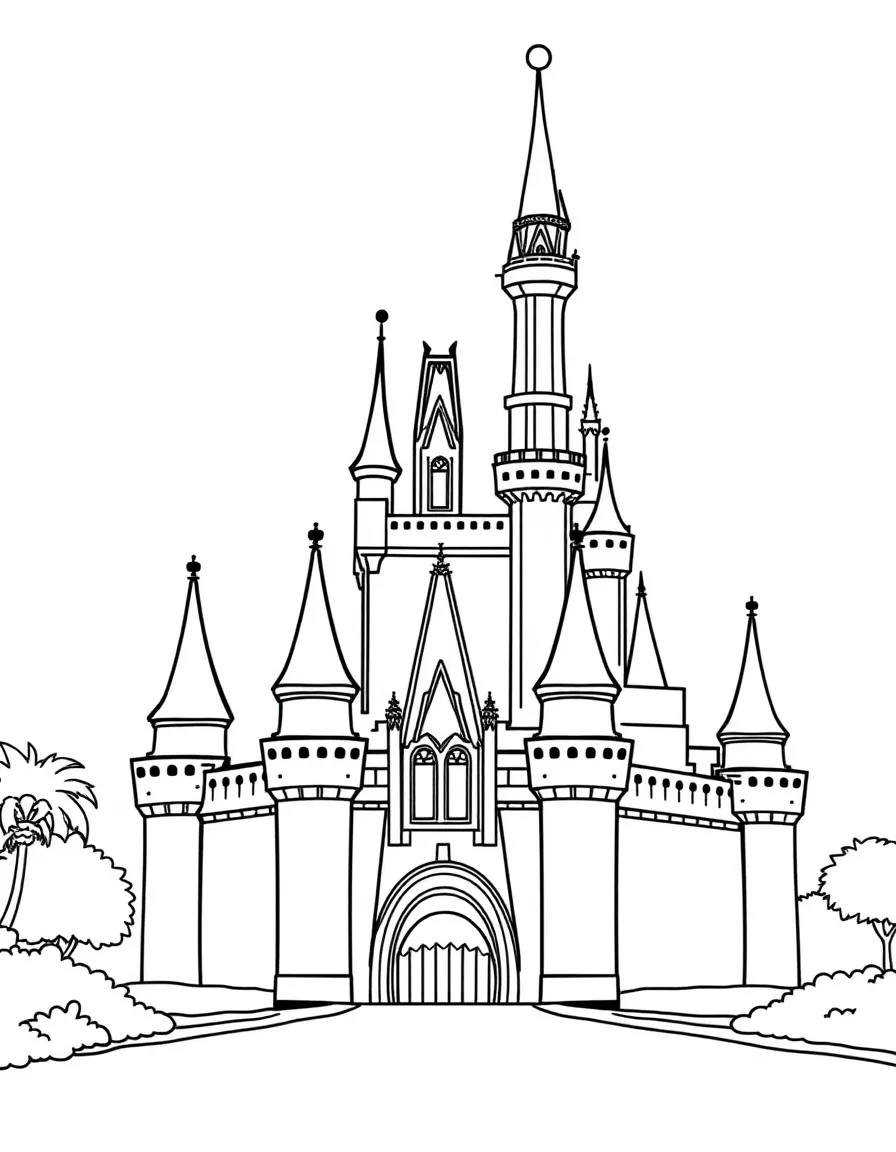 (Florida) Disney World castle with Mickey Mouse ears
