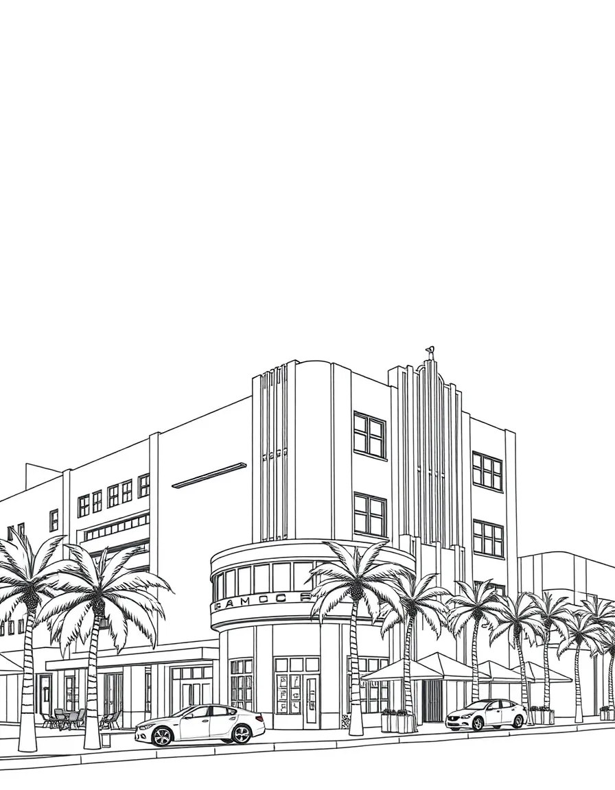 (Florida) Art Deco buildings in Miami Beach