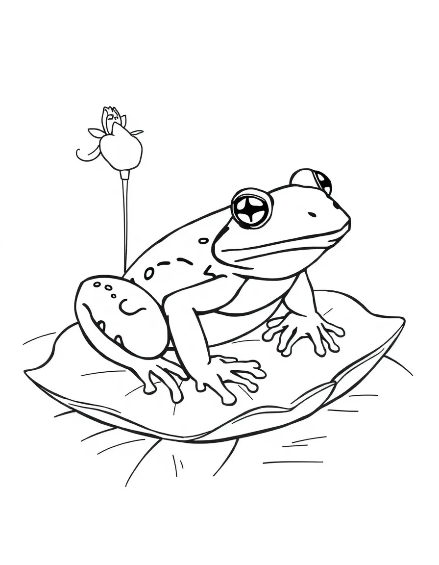 (Florida) A Cuban tree frog sitting on a lily pad