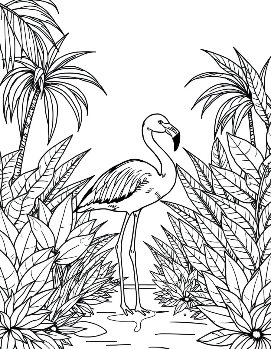 (Florida) Flamingo gardens with tropical plants