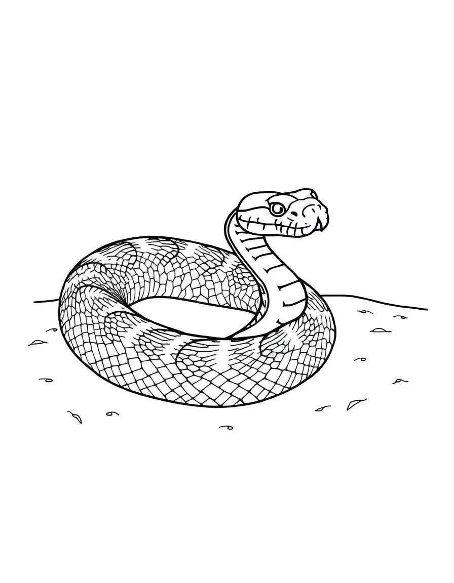 (Florida) A Florida kingsnake coiled on sandy ground