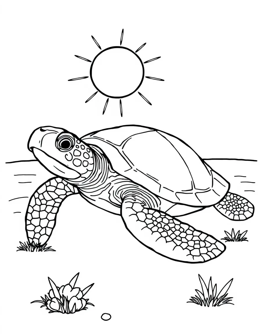 (Florida) A Florida cooter turtle basking in sunshine