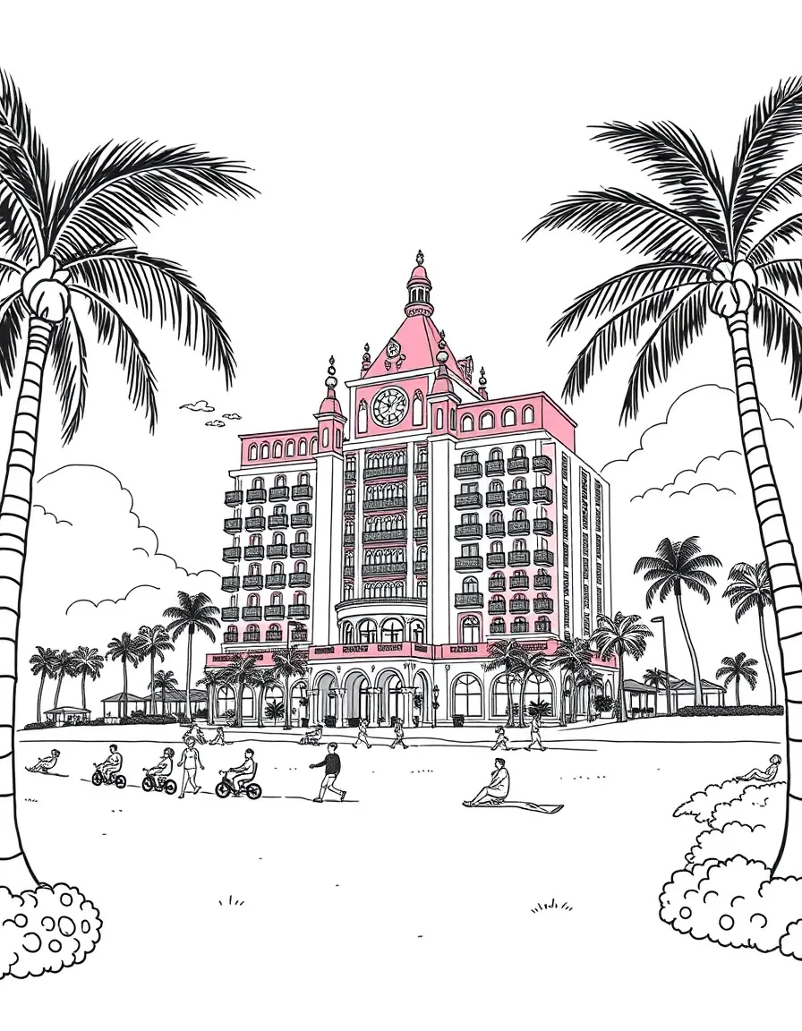 (Florida) The Don CeSar Pink Palace hotel on the beach