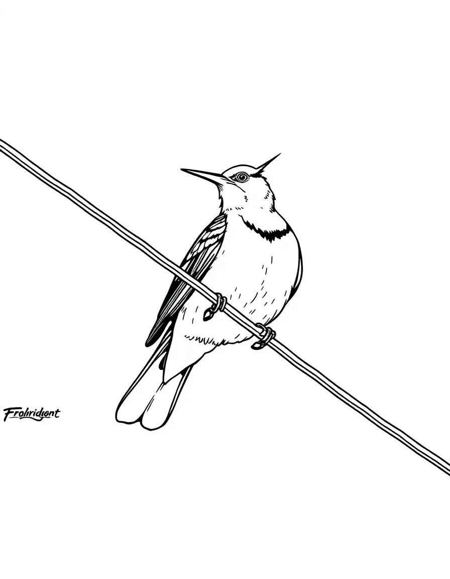 (Florida) A mockingbird singing from a power line