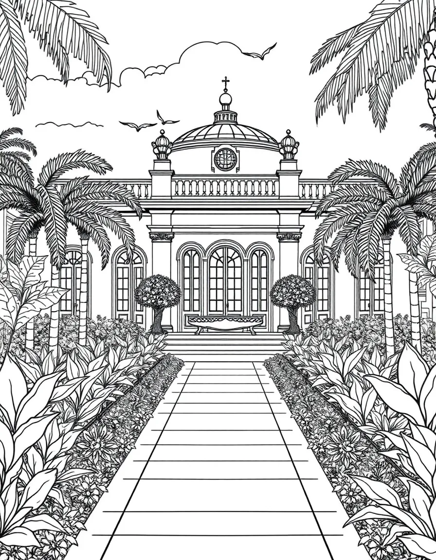 (Florida) The Vizcaya Museum formal gardens
