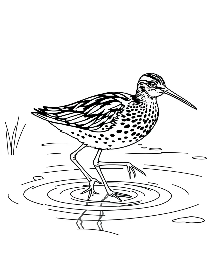 (Florida) A sora rail tiptoeing through shallow water