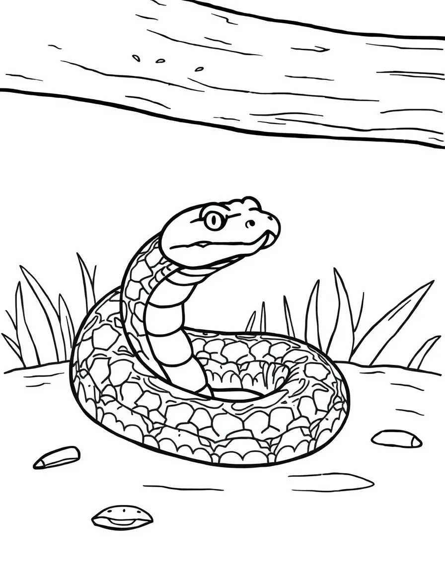 (Florida) A Florida crowned snake under a log