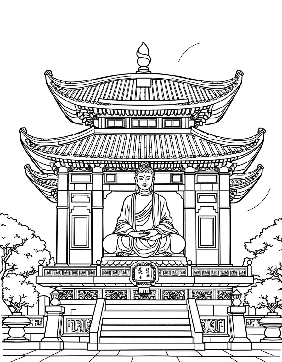 (Shanghai) Jade Buddha Temple with traditional roof