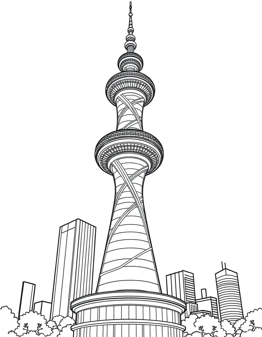 (Shanghai) Shanghai Tower spiral building outline