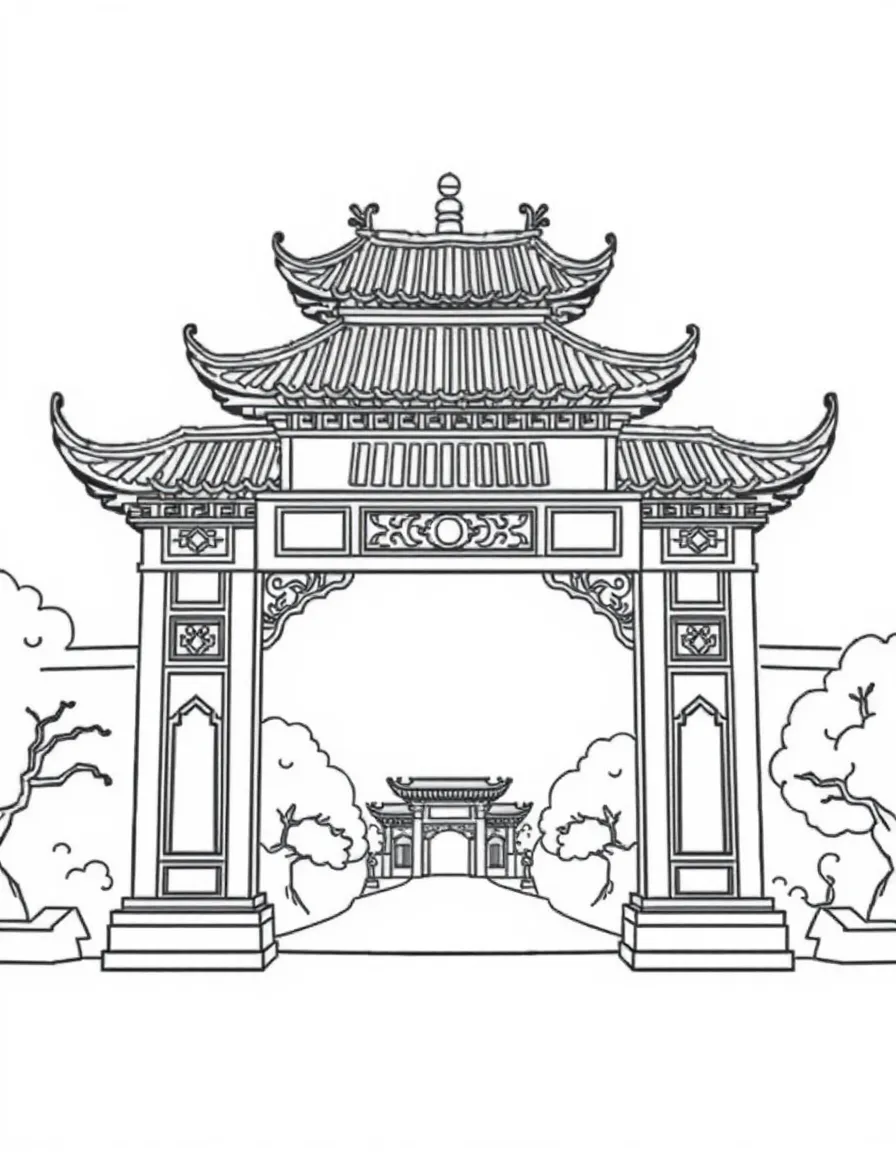 (Shanghai) Traditional Chinese archway