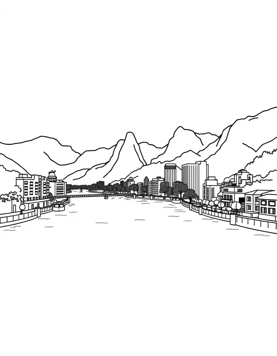 (Chongqing) Yangtze River with mountains