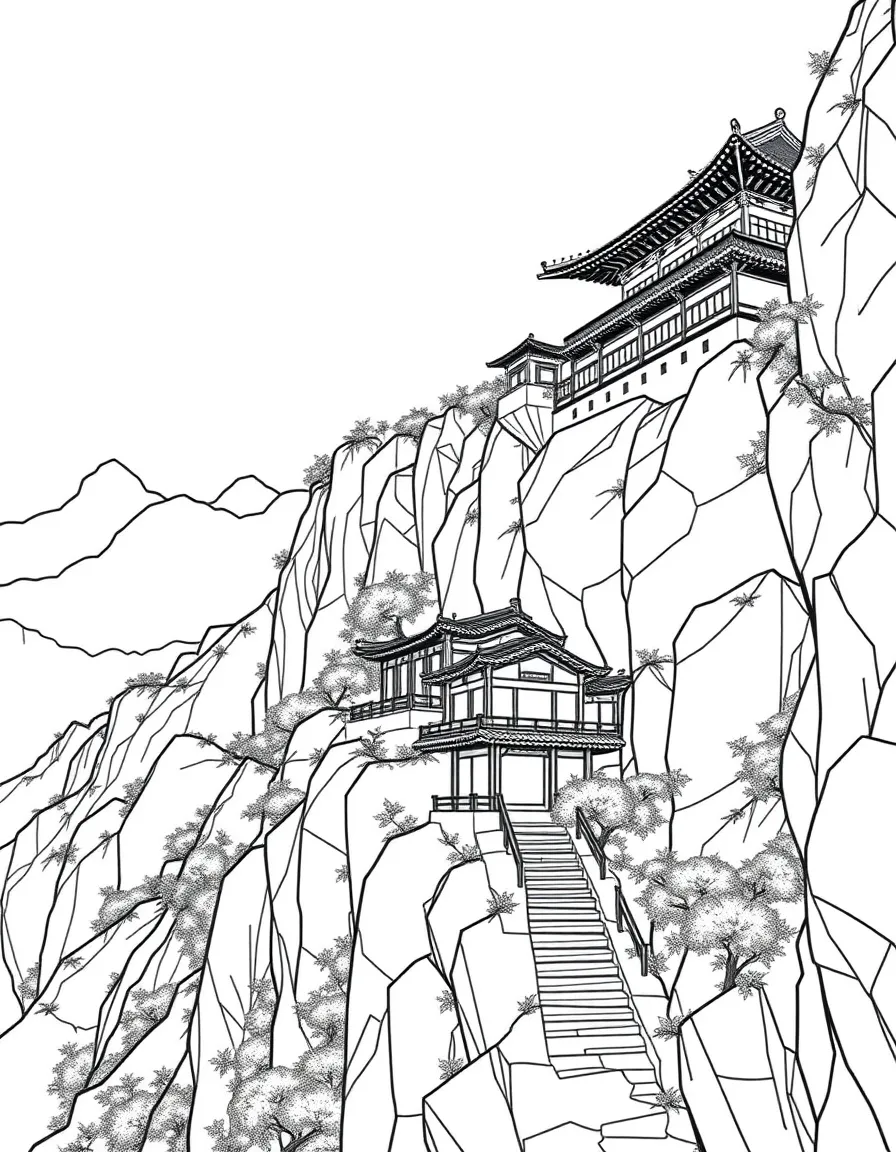 (Hebei) Cangyan Mountain temple on cliffs