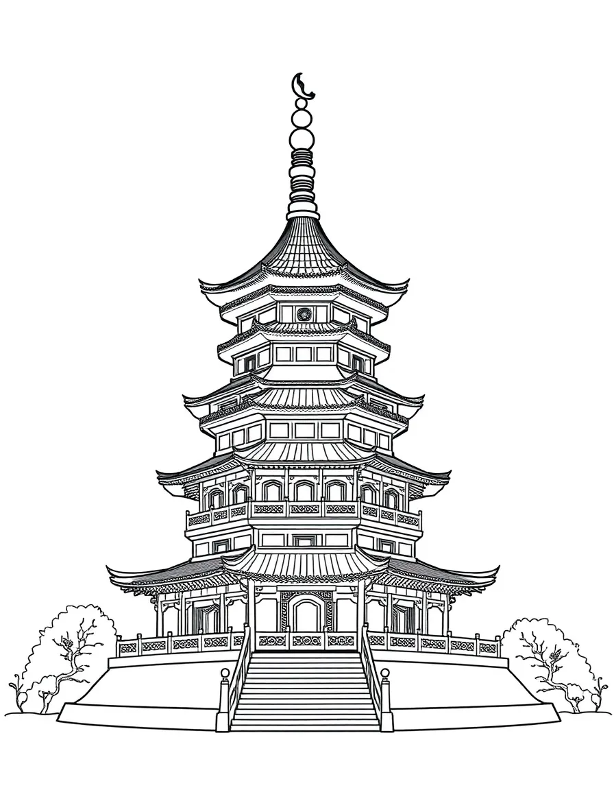 (Hebei) Wild Goose Pagoda tower structure
