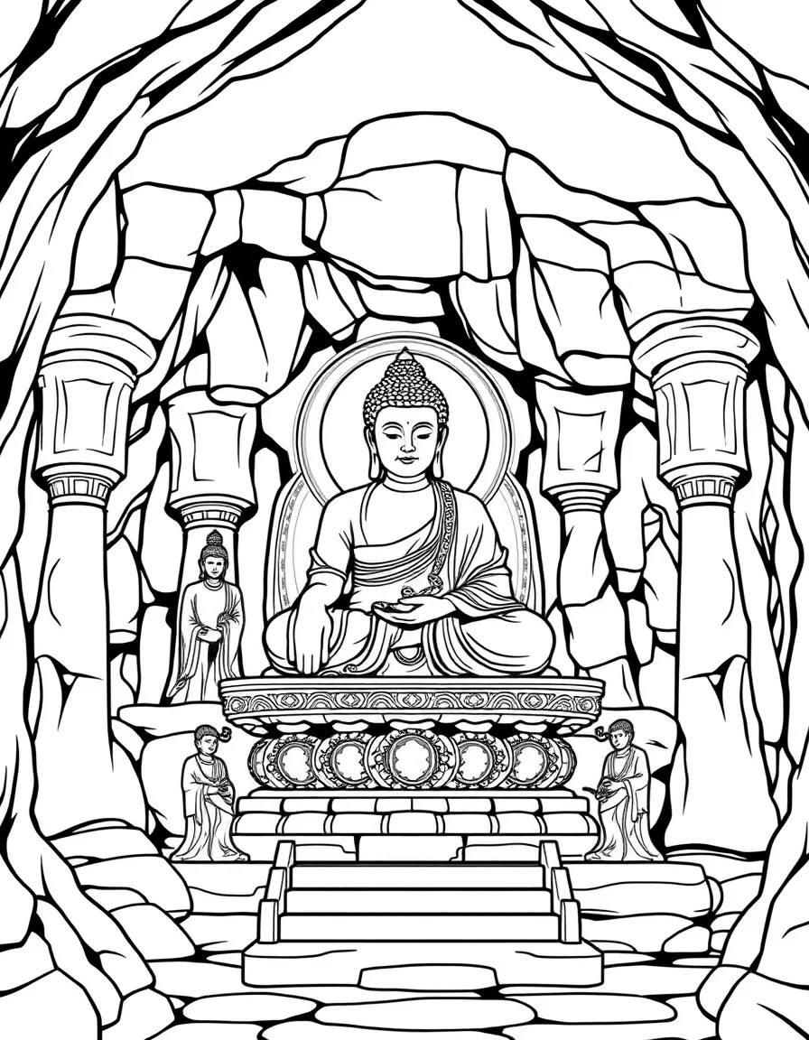 (Shanxi) Yungang Grottoes Buddha cave sculptures