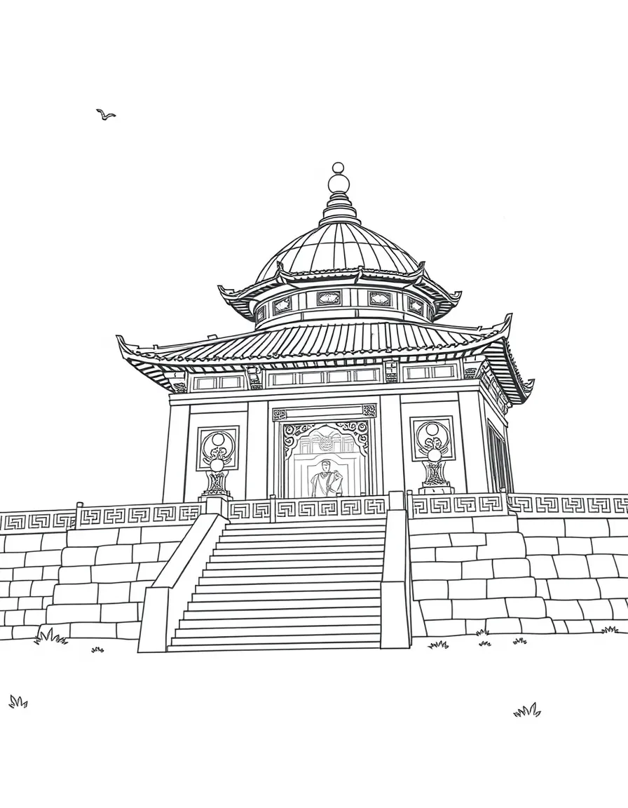 (Inner Mongolia) Mausoleum of Genghis Khan structure