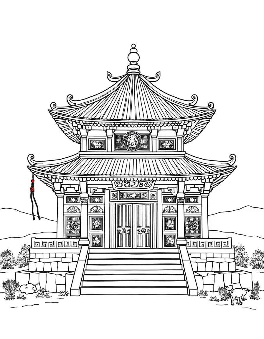 (Inner Mongolia) Traditional Mongolian temple