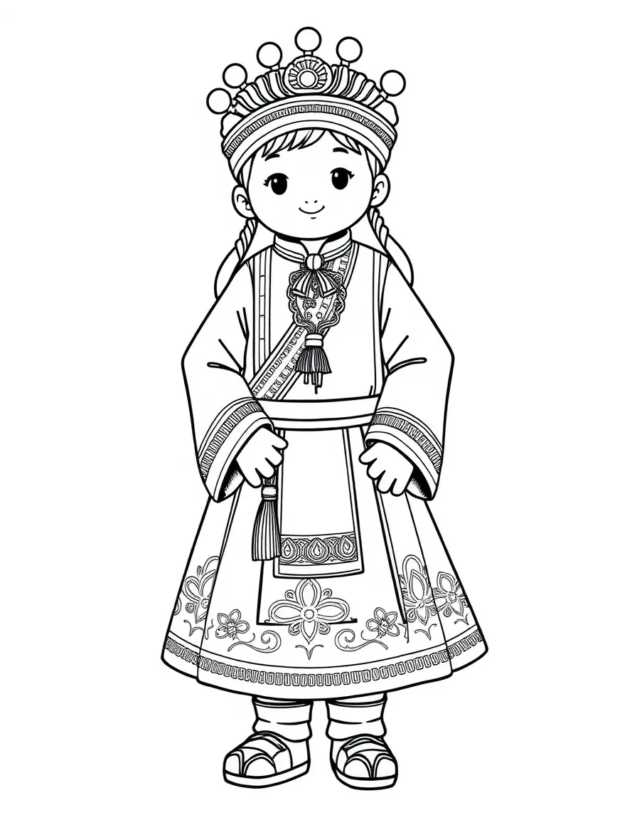 (Inner Mongolia) Traditional Mongolian costume figure